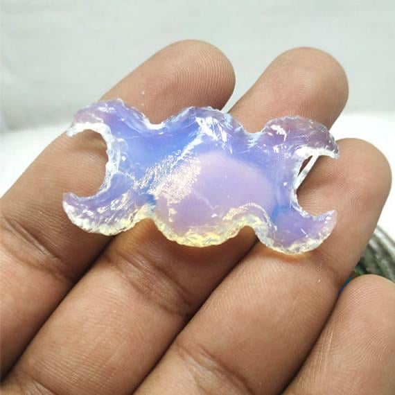 Crystal Triple Moon Goddess Opalite Mahogany Obsidian