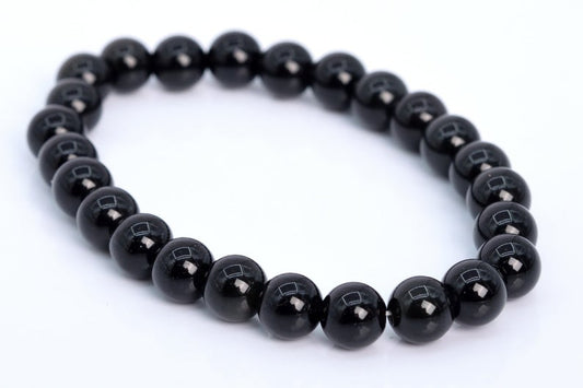 Black Obsidian Bead Crystal Bracelets