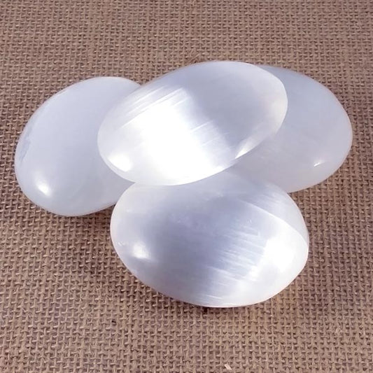 Selenite Palmstones / Massage Stones