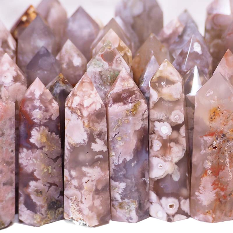Flower Agate Terminated Point