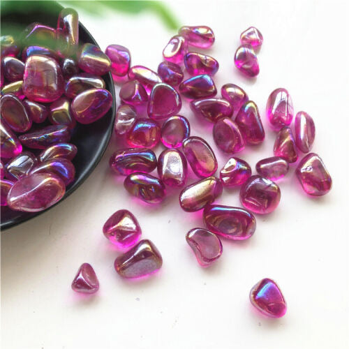 Purple Aura Tumbled Crystals ~ Raise Your Vibe & Boosts Connection to Angels And Guides