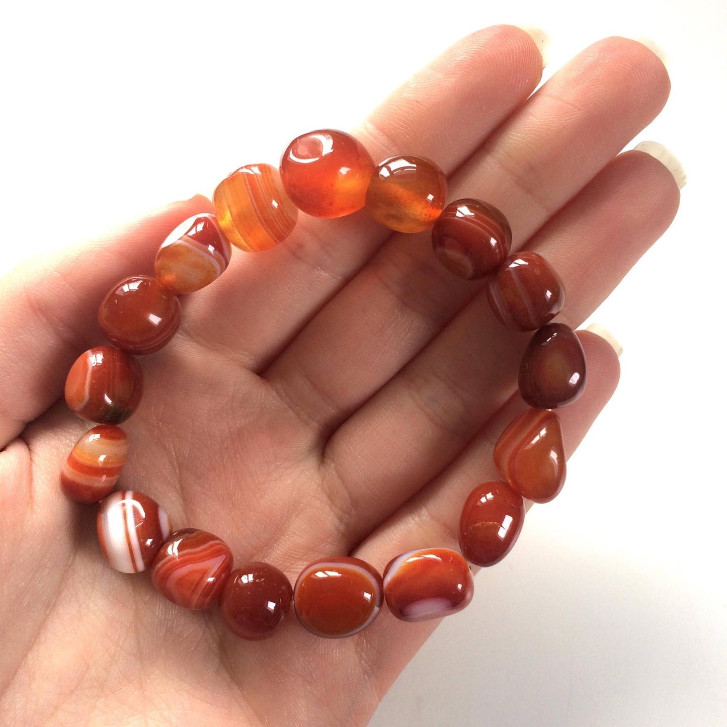 Carnelian Nugget Crystal Bracelets