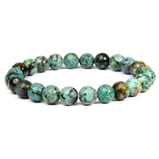 African Turquoise Crystal Bead Bracelet