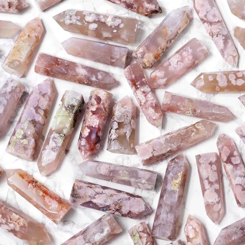 Flower Agate Terminated Point
