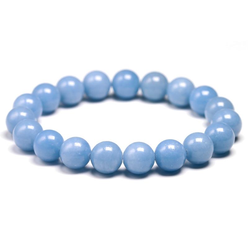 Angelite Crystal Bead Bracelet
