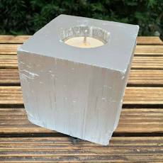 Selenite Cube Candle Holders