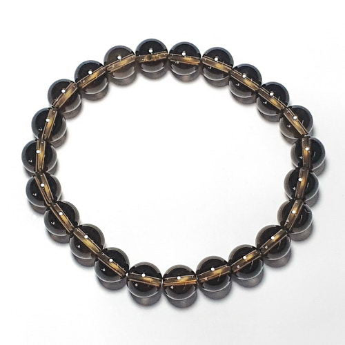 Smoky Quartz Crystal Bead Bracelet
