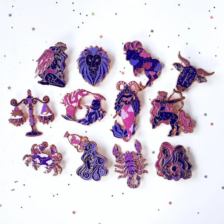 Zodiac Enamel Pins