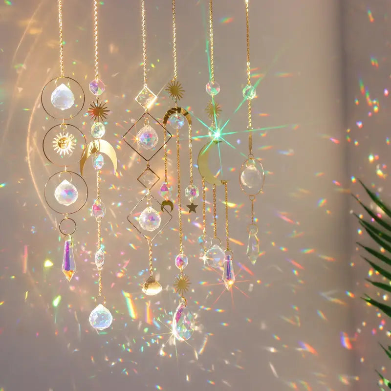 Crystal Suncatchers Sun Moon Prisms