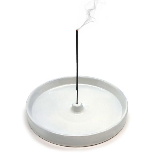Moonstone Ceramic Incense Stick Holder Round