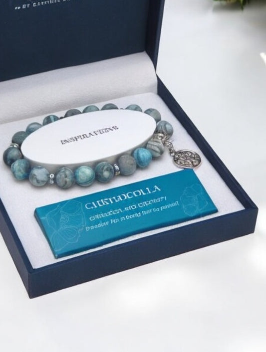 Tree Of Life Chrysocolla Adjustable Crystal Bracelets Gift Boxed