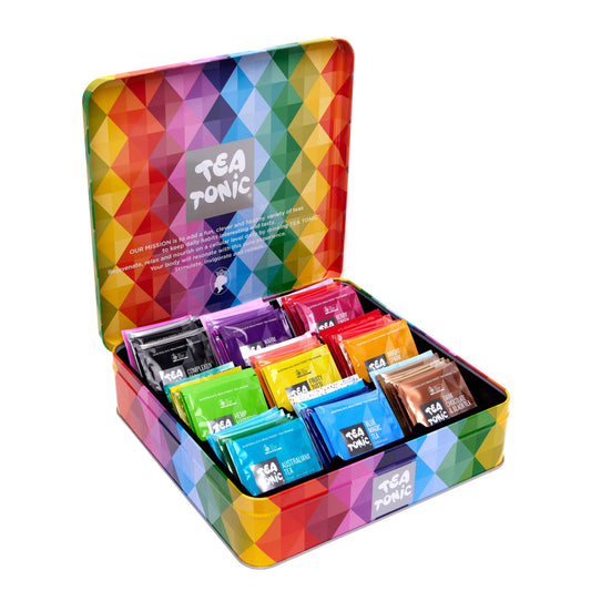 DELUXE TEA CHEST - GOURMET TIN - APPROX 2 TEABAGS OF COMPLET