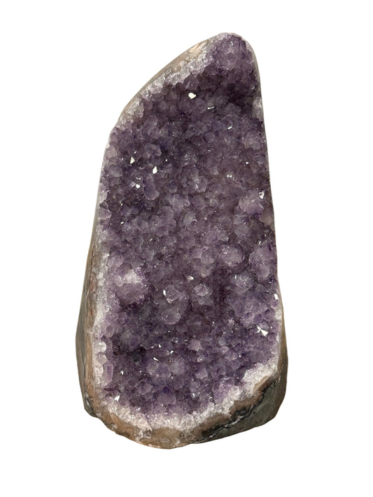 Amethyst Geode Base Cut Polished Edge 022