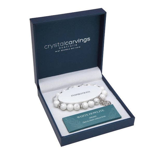 White Howlite Tree of Life Charm Bracelet
