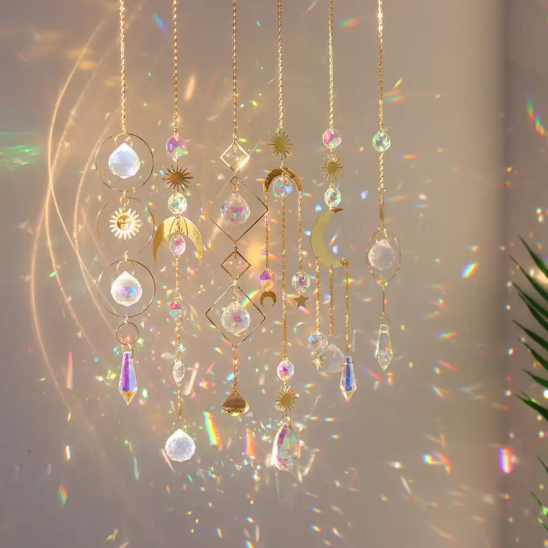 Crystal Suncatchers Sun Moon Prisms