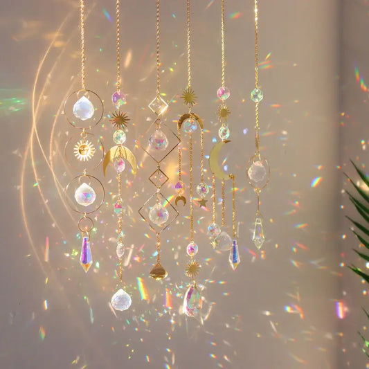 Crystal Suncatchers Sun Moon Prisms