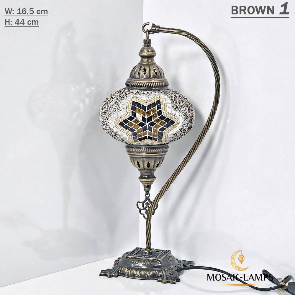 Turkish Mosaic Lamp - Gooseneck MULTICOLOR 4