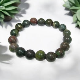 African Bloodstone Bead Bracelet