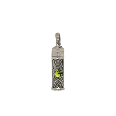 Peridot & Silver Keepsake Pendant