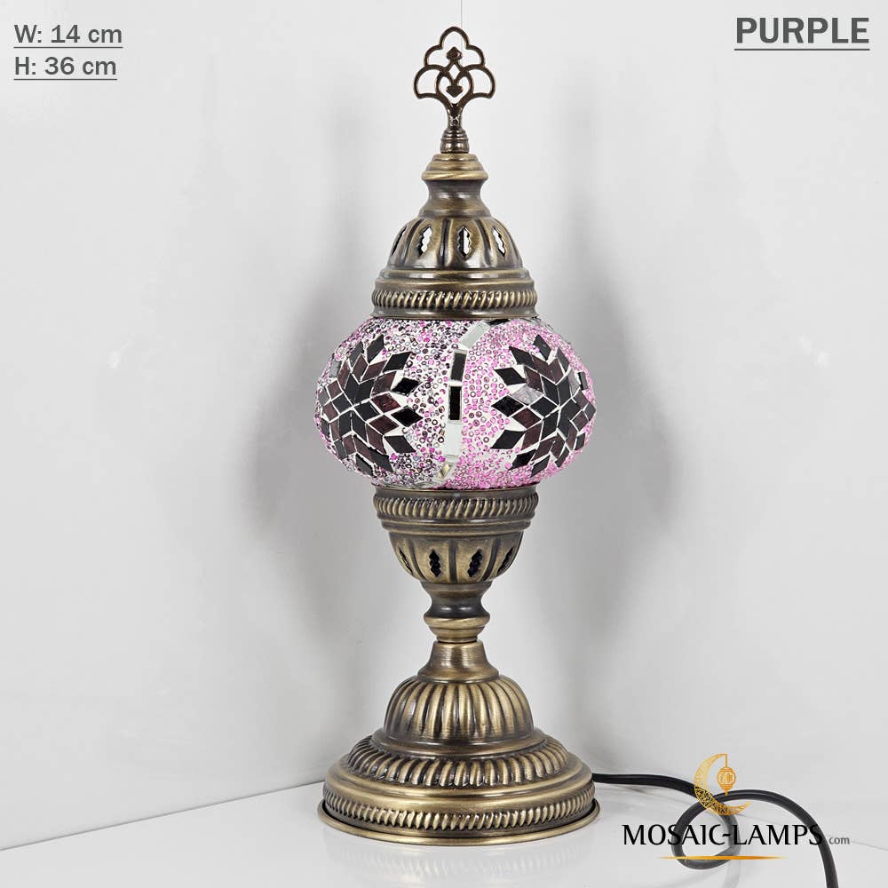 Turkish Mosaic Lamp - Medium Blue 1