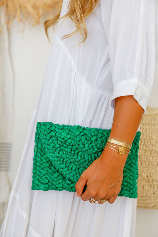 Lime Clutch Vegan Bag