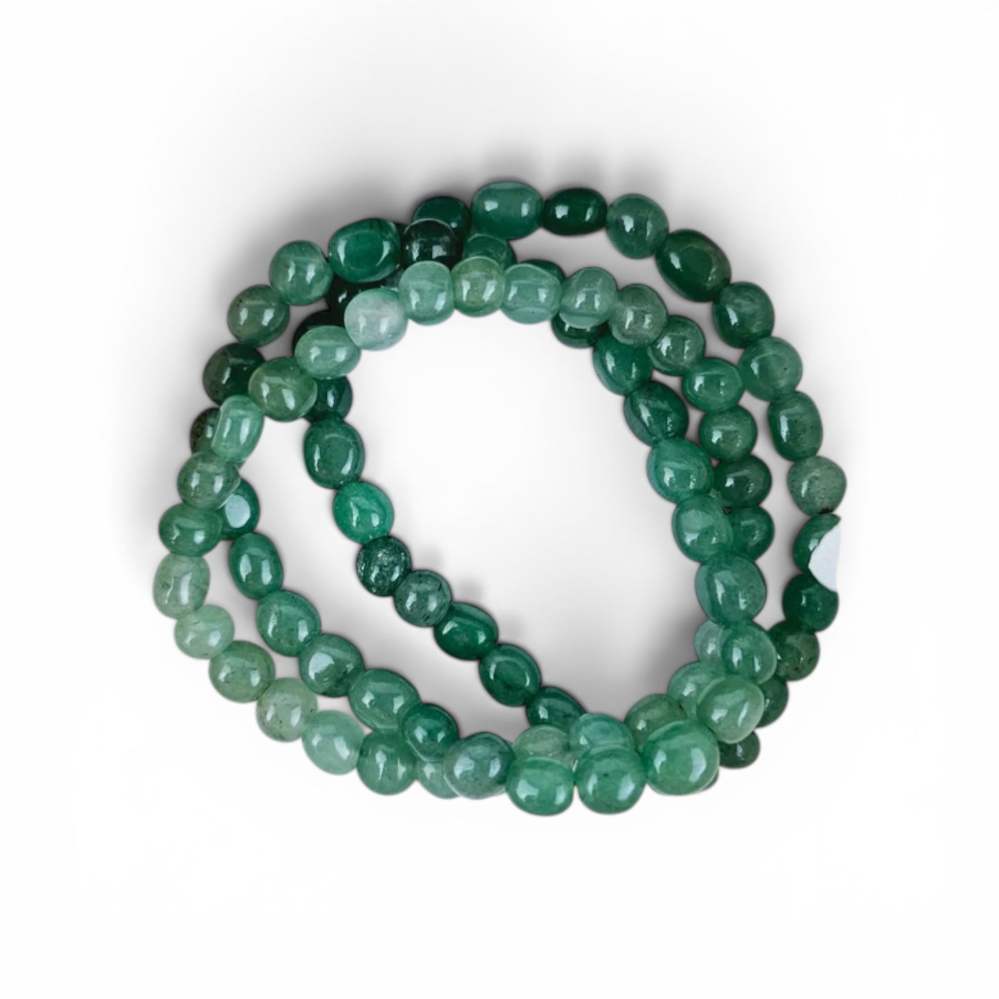 Green Aventurine Tumble Bead Bracelets