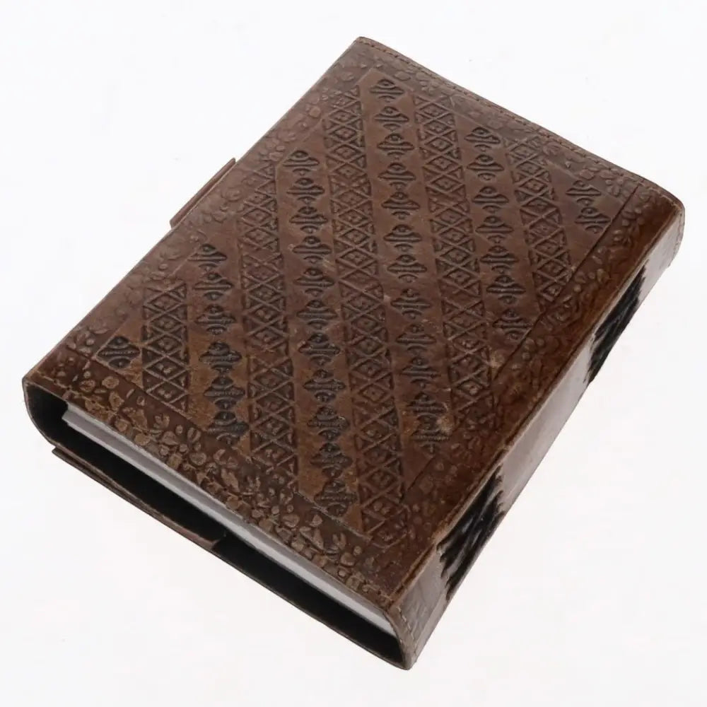 Mother Earth Embossed Leather Journal 13cm X 17cm