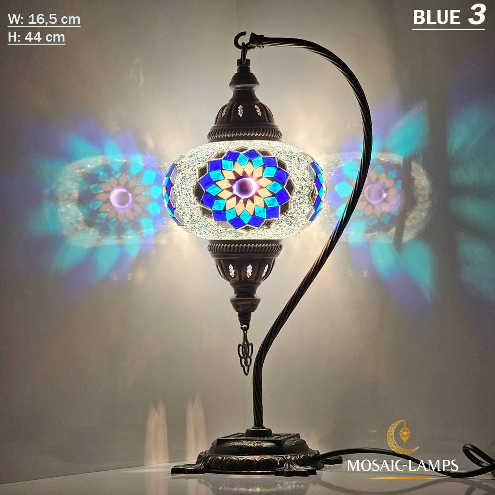 Turkish Mosaic Lamp - Gooseneck MULTICOLOR 4