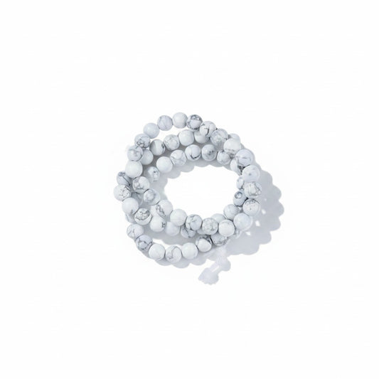 White Howlite Tumble Bead Bracelet