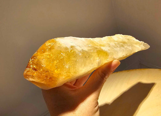 Natural Citrine Torch with Inclusions AAA+ Grade - Lighting Your Own Fire