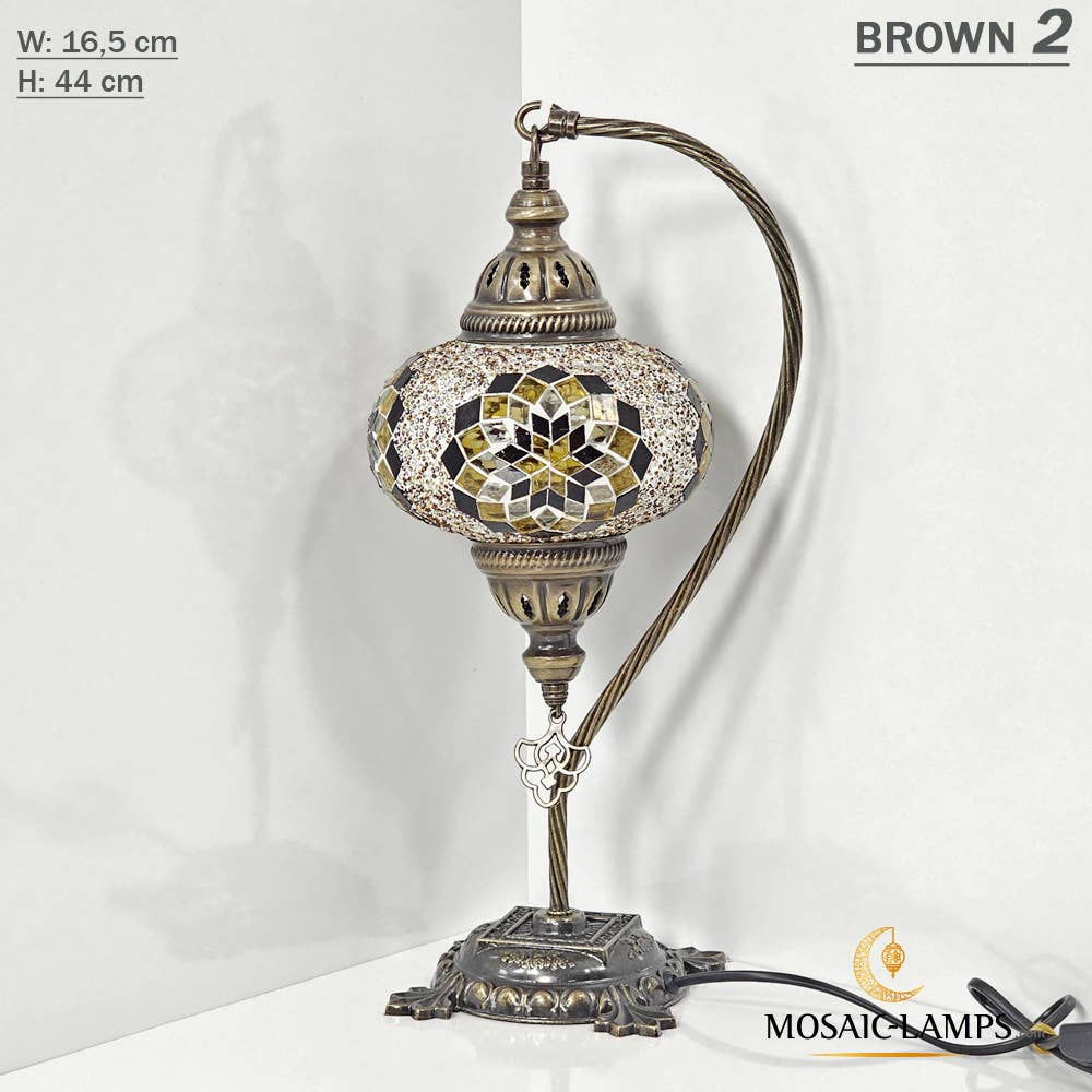 Turkish Mosaic Lamp - Gooseneck MULTICOLOR 4