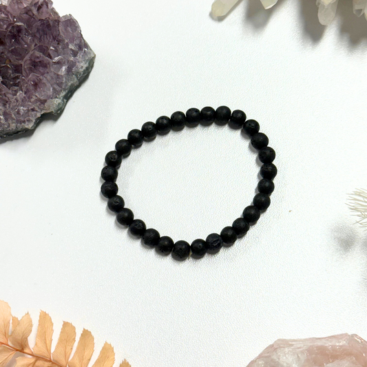 Lava Stone Crystal Bead Bracelet