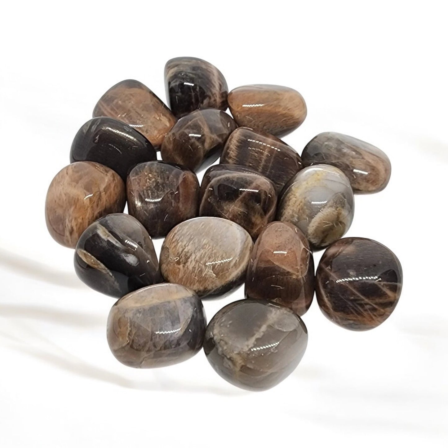Black Moonstone Tumble ~ Manifesting & Psychic Protection