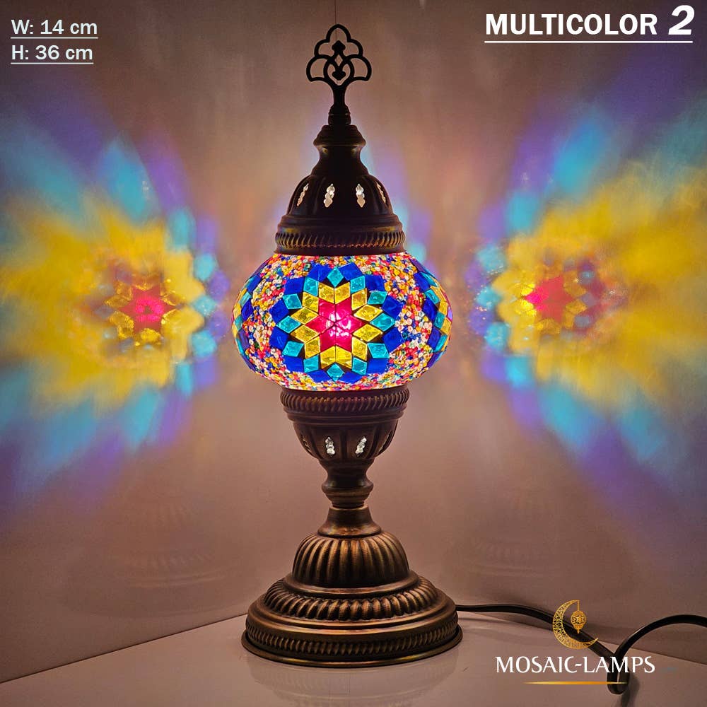 Turkish Mosaic Lamp - Medium Blue 1