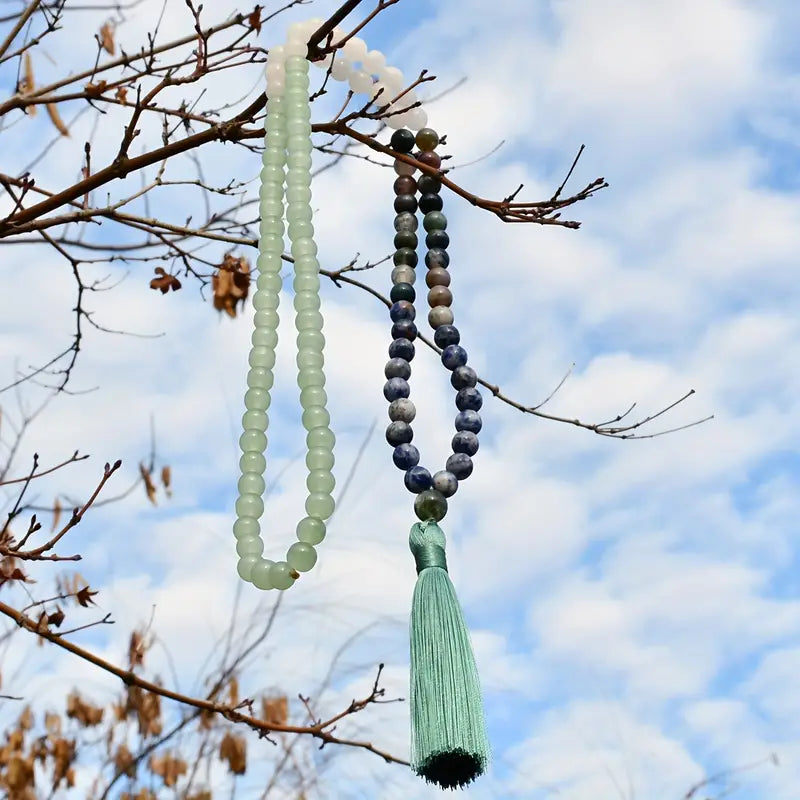 Bohemian Style Chrysocolla  Aventurine Sodalite Mala