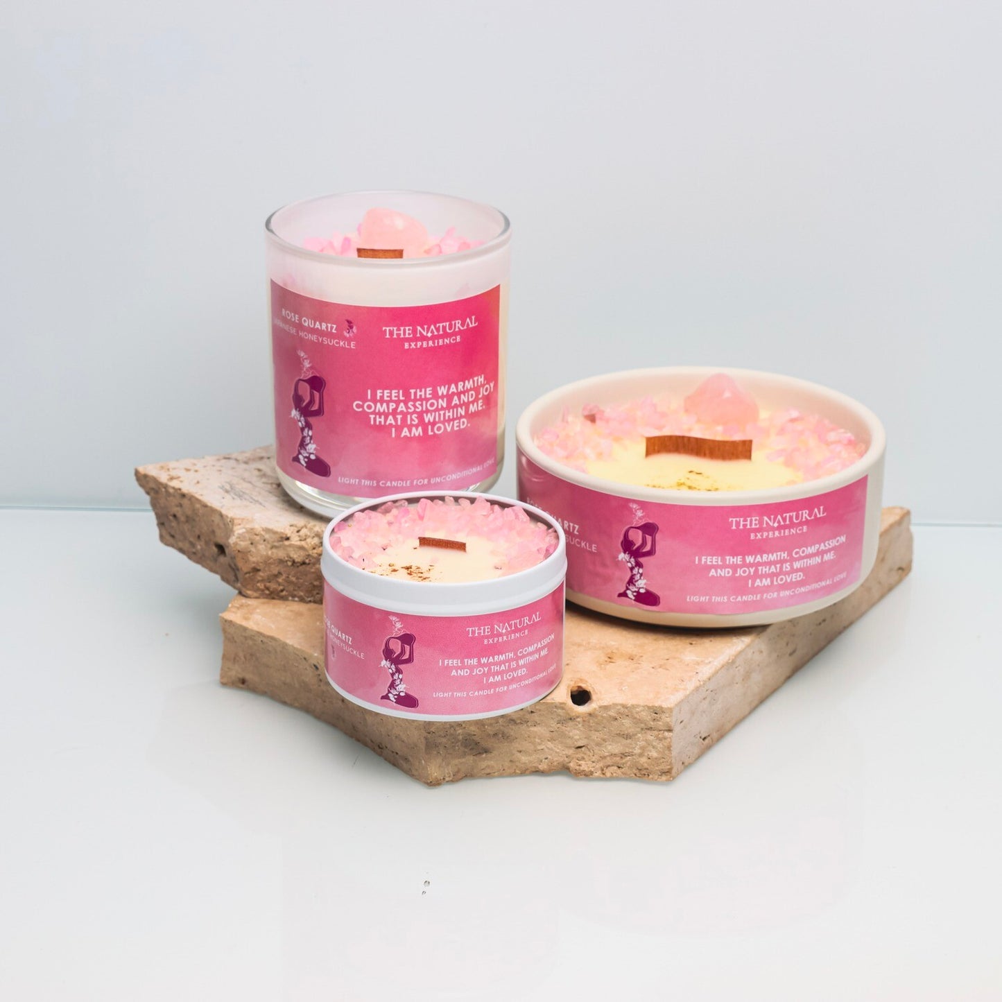 Rose Quartz Candle - Loved