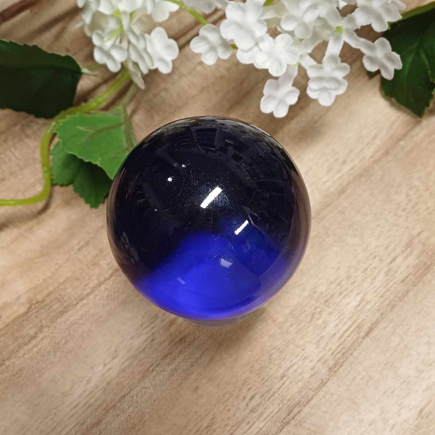 Dark Blue Obsidian Sphere 003