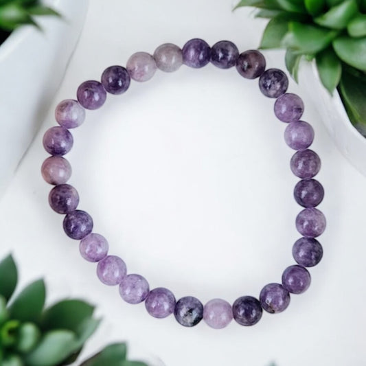 Lepidolite Bead Bracelet