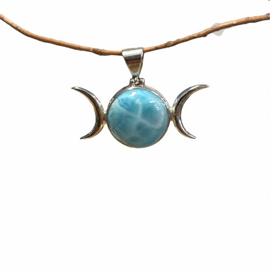 Larmar Triple Goddess Moon Pendant in Silver