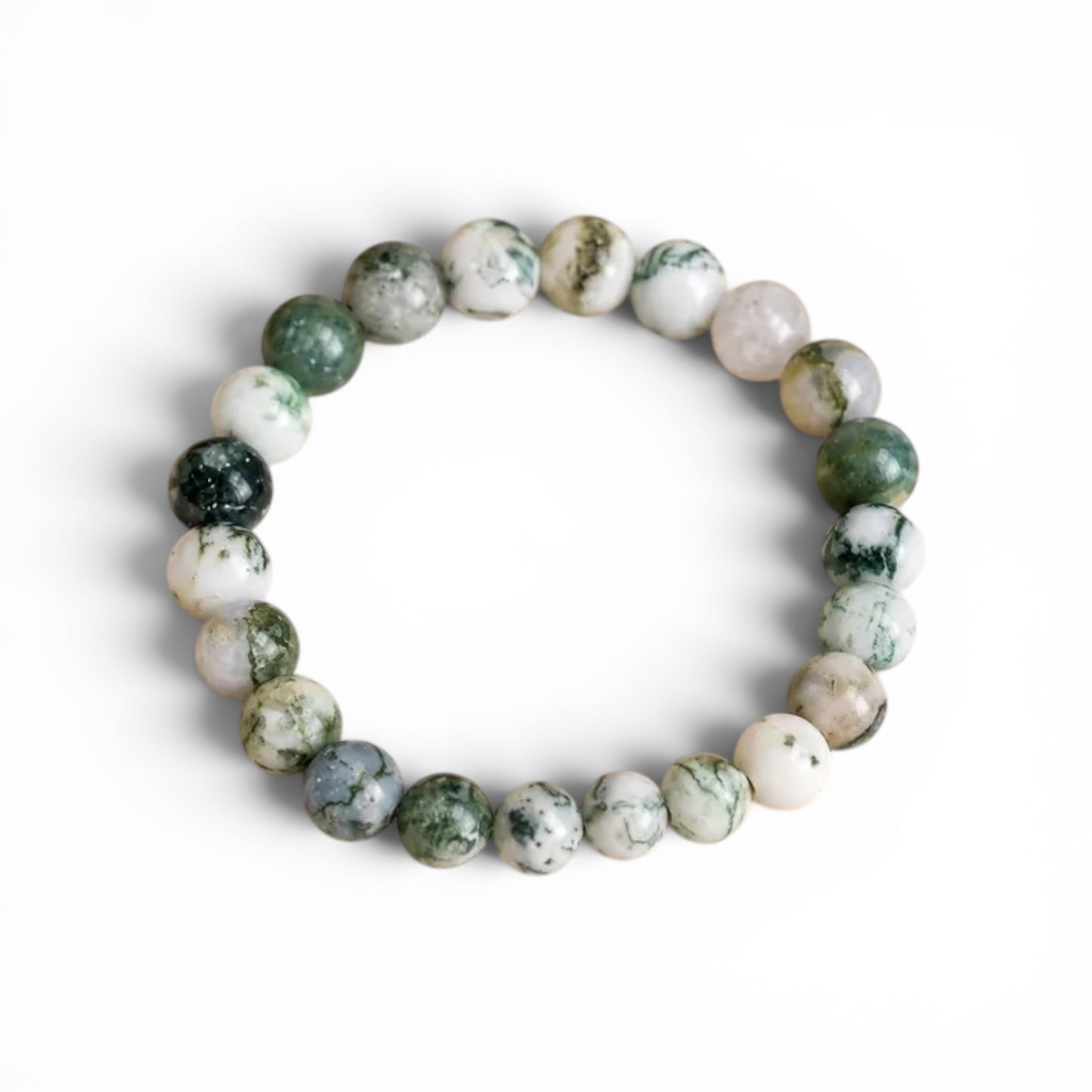 Tree Agate Tumble Bead Bracelets