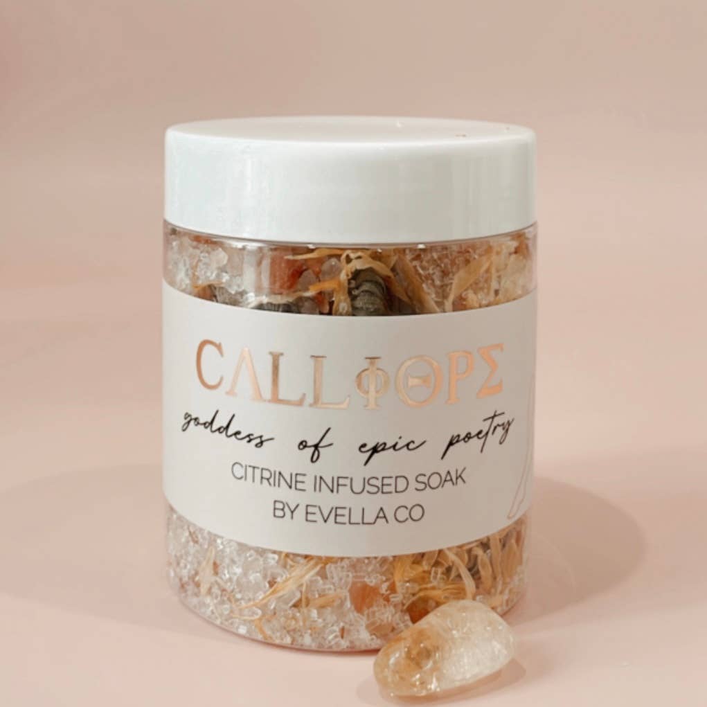 CALLIOPE | goddess of epic poetry | crystal infused bathsoak