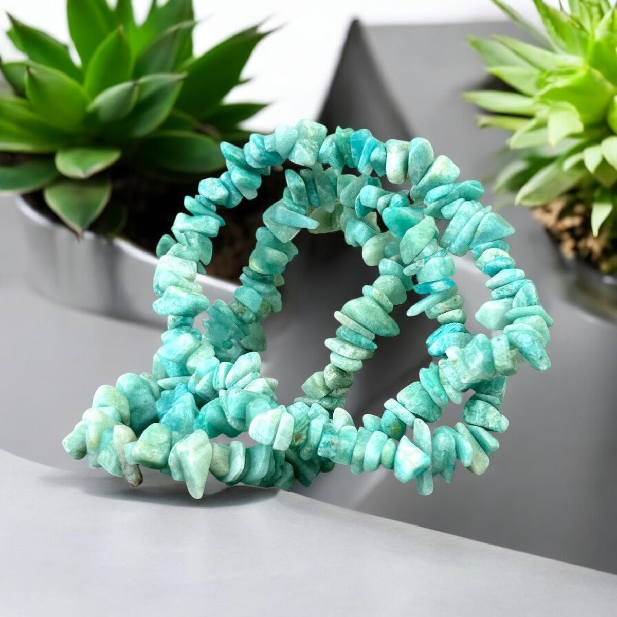 Amazonite Chip Bracelets