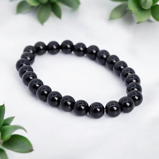 Black Obsidian Bead Crystal Bracelets