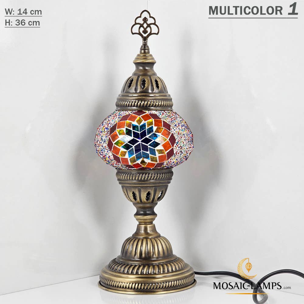 Turkish Mosaic Lamp - Medium Blue 1
