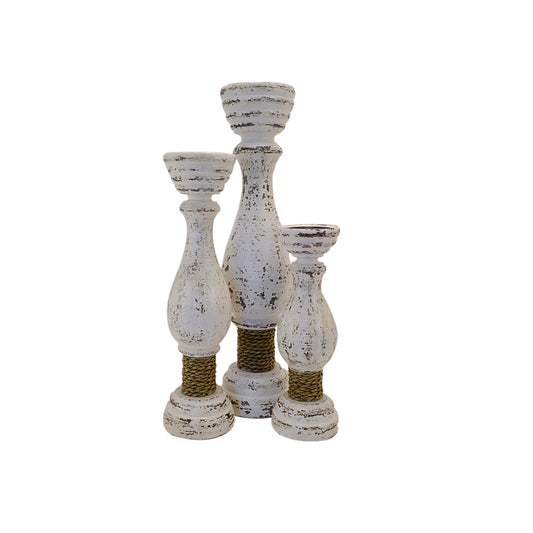 Goblet Candlesticks in Wood