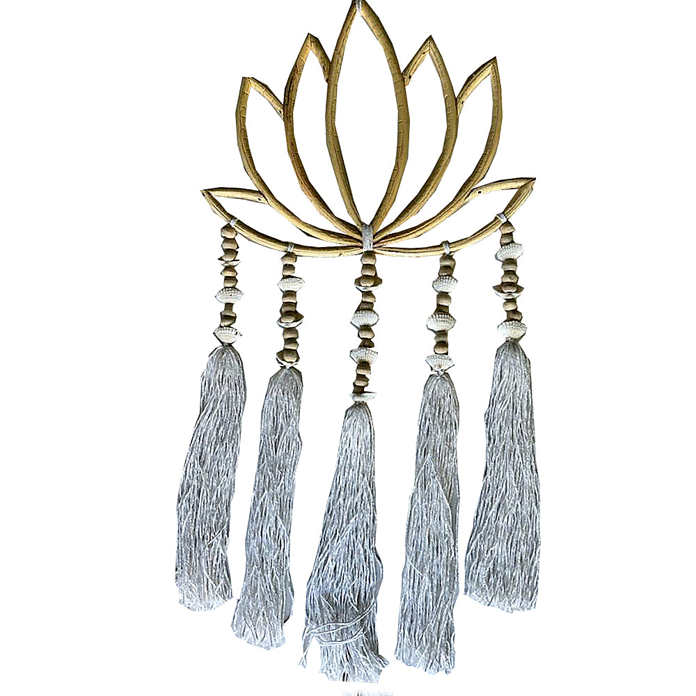 Dreamcatcher Lotus Rattan Macrame Shell
