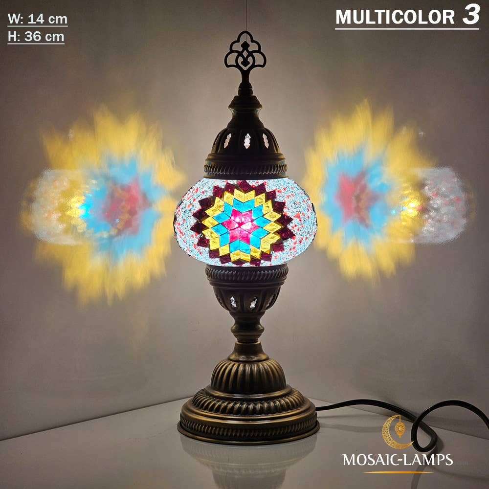 Turkish Mosaic Lamp - Medium Blue 1