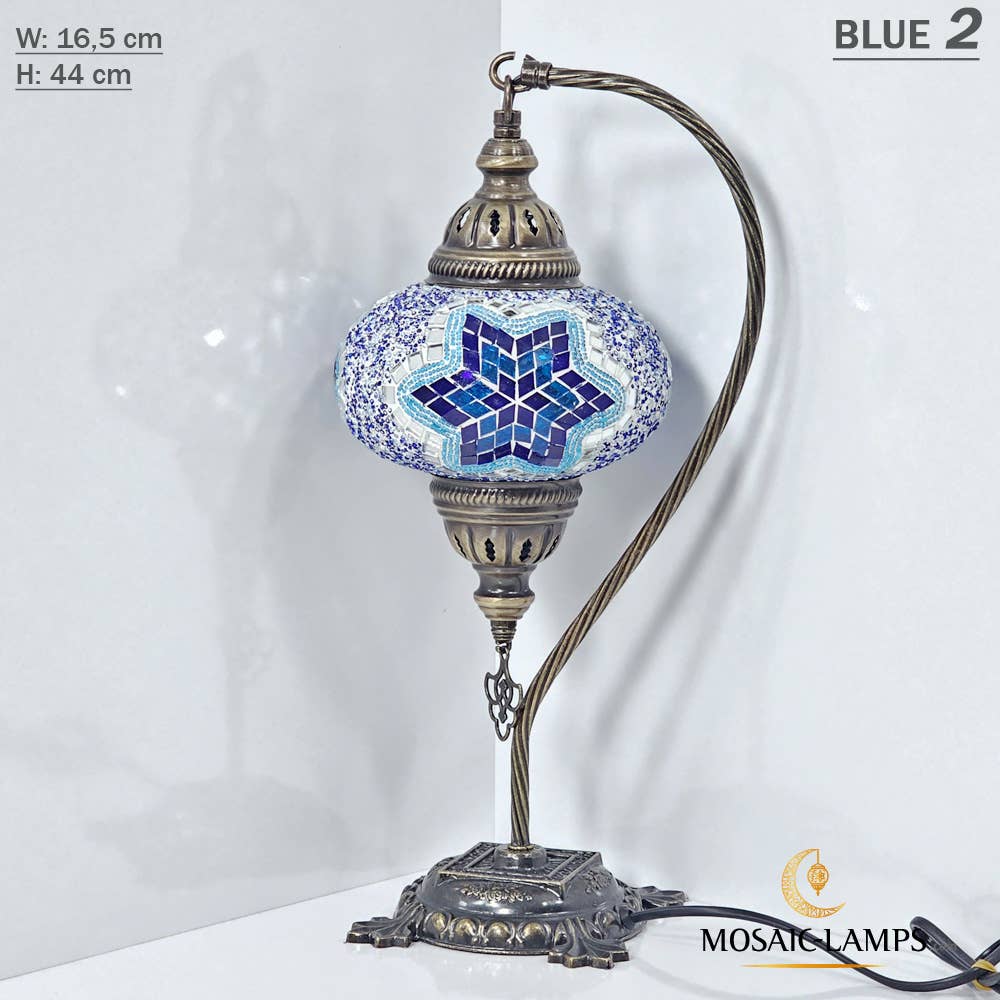 Turkish Mosaic Lamp - Gooseneck MULTICOLOR 4