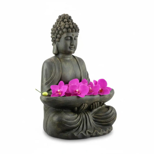 55cm Sitting Rulai Buddha with Tray Statue