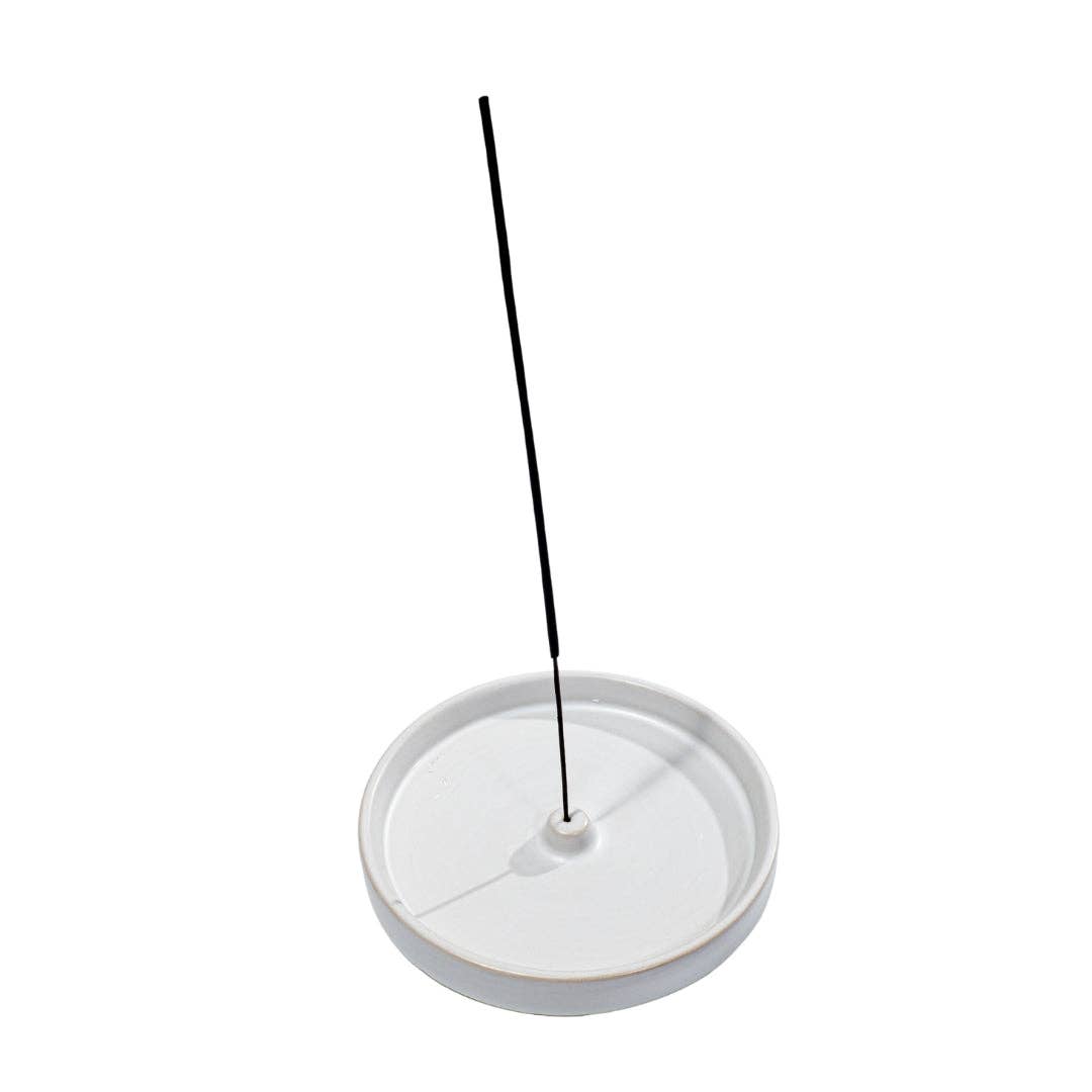 Obsidian Ceramic incense holder: Black
